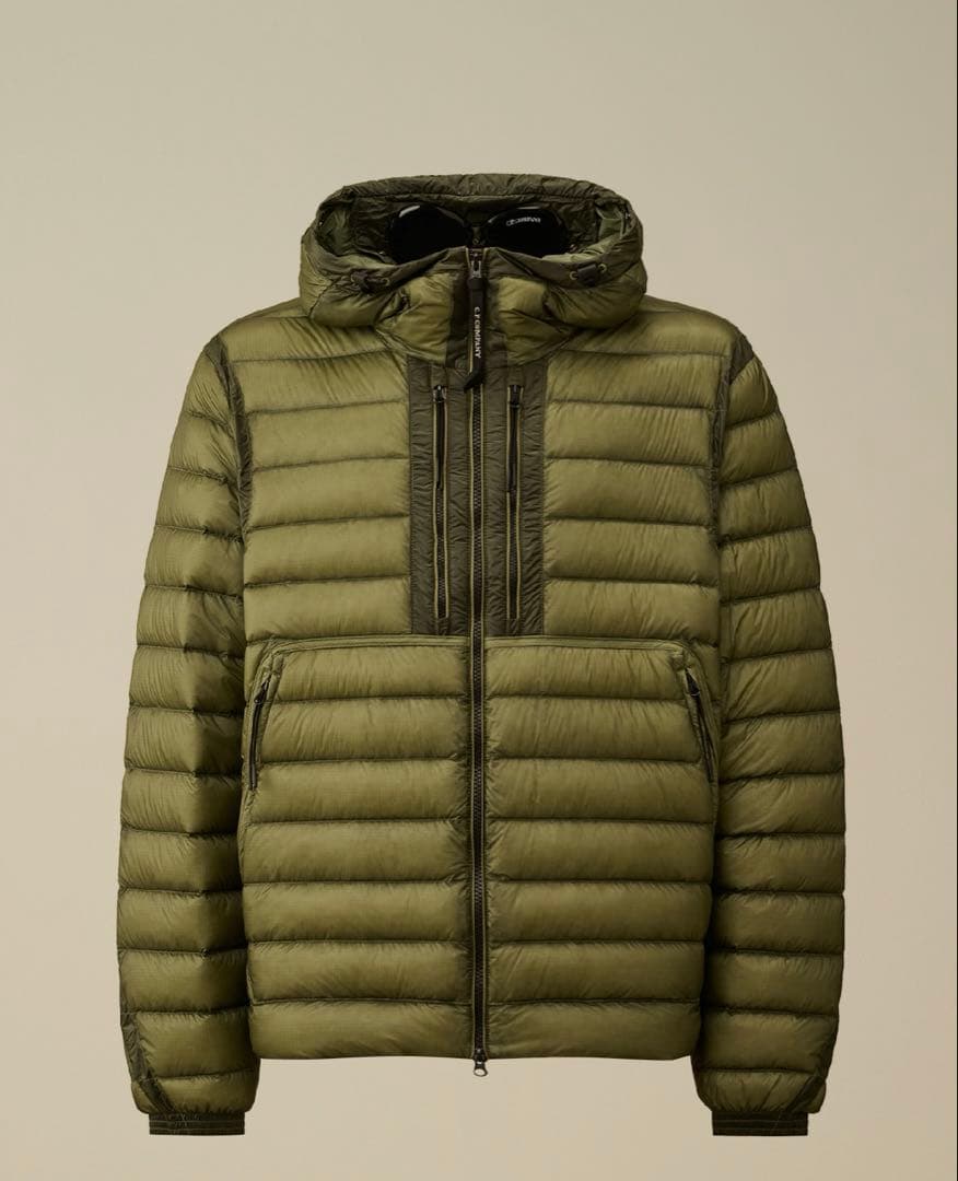 D.D. SHELL GOGGLE DOWN JACKET L グリーン