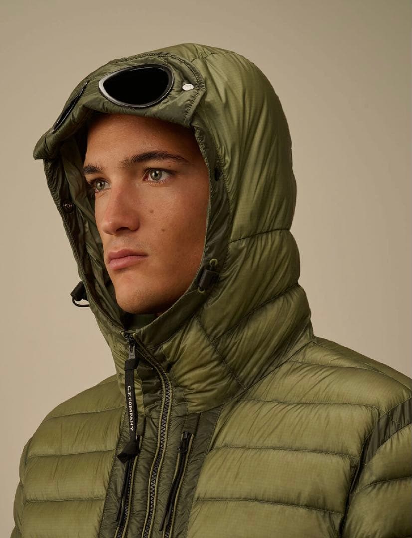 D.D. SHELL GOGGLE DOWN JACKET L グリーン