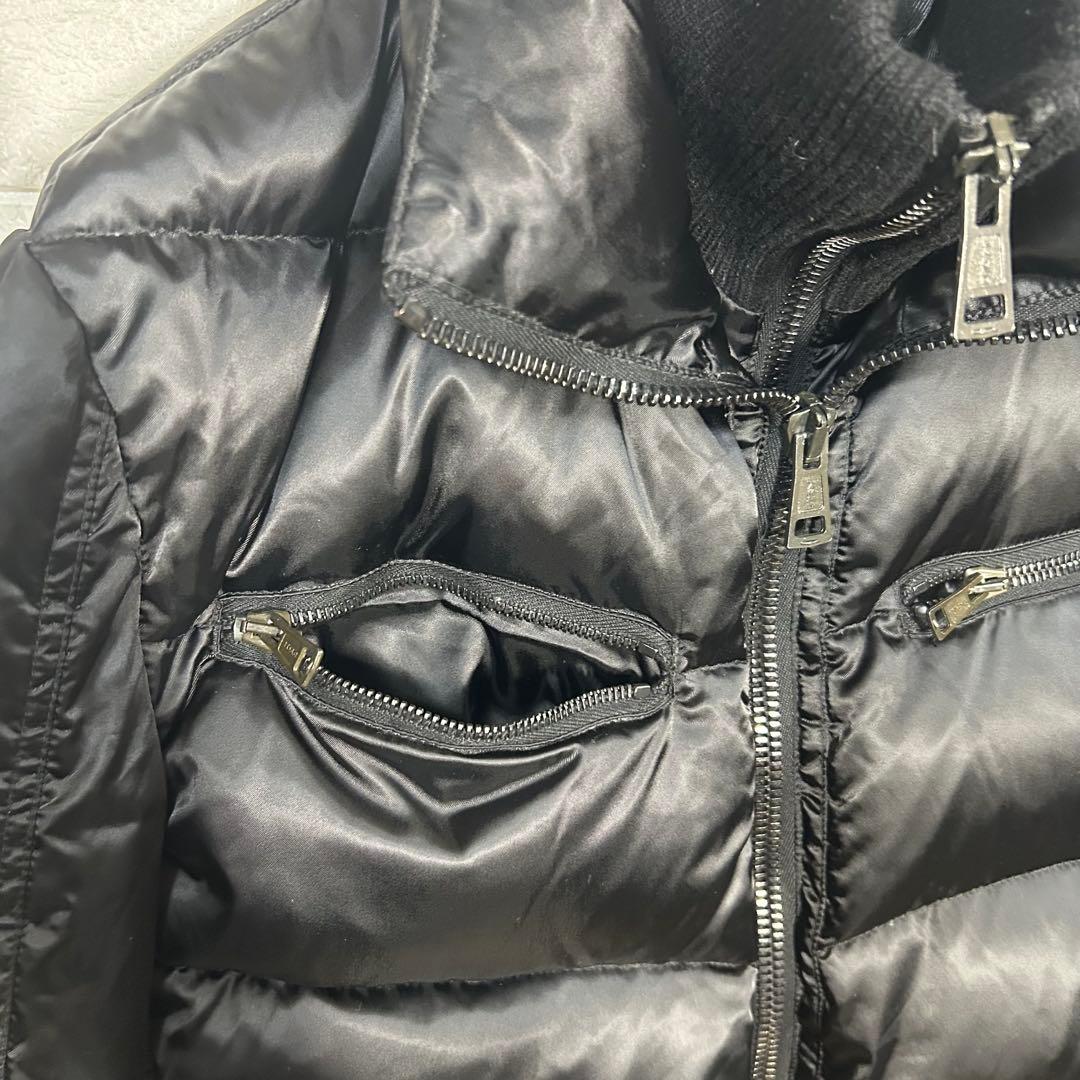 高級　エイケイエム　【M】　レイヤードダウンジャケット　ダブルチャック　ポケット