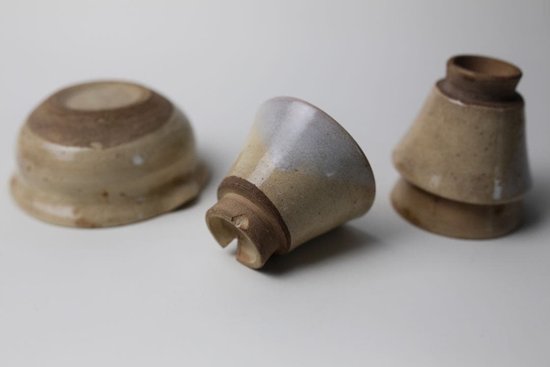 時代煎茶器 宝瓶 宝塚焼 萩焼 煎茶碗 茶盆 セット