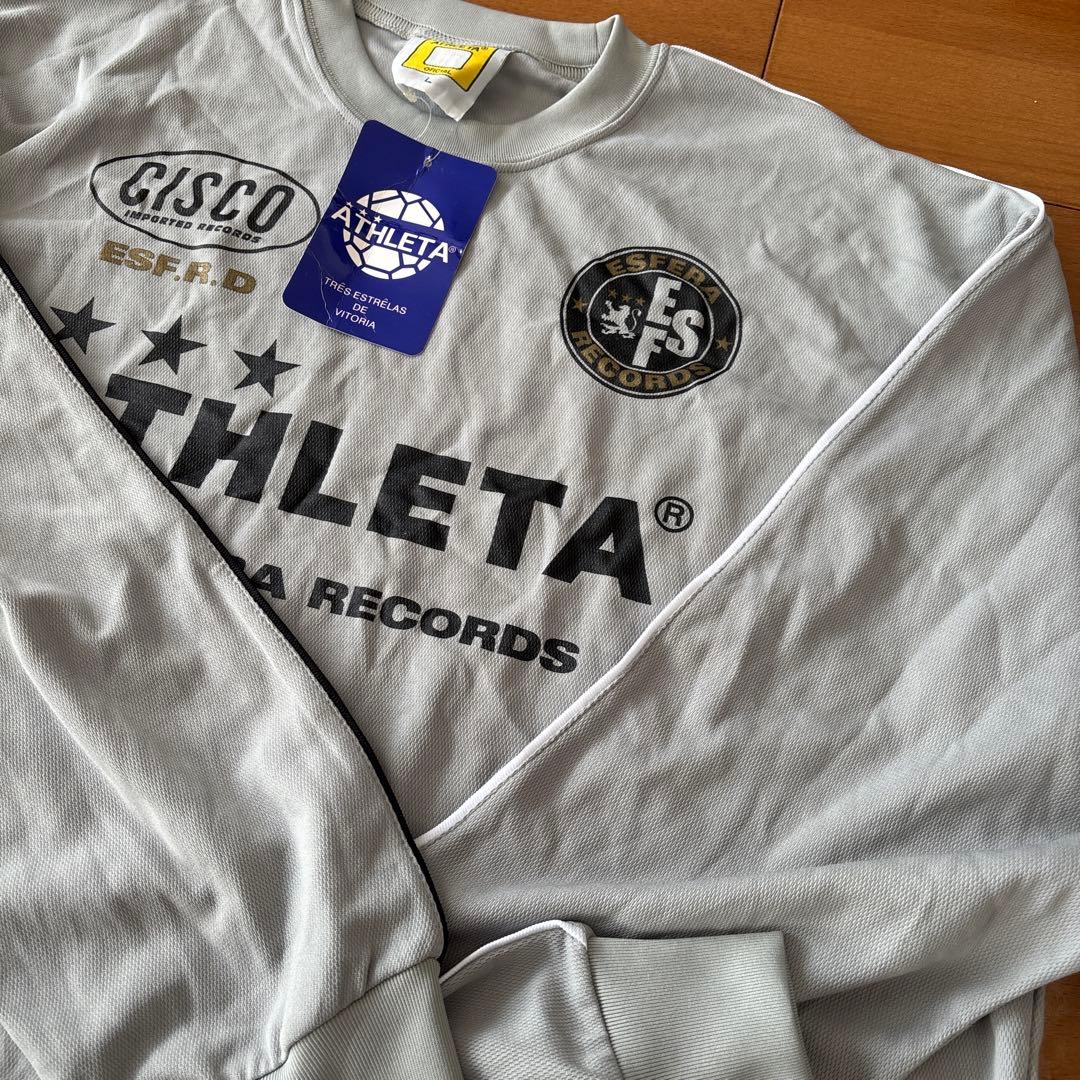 新品限定コラボ！アスレタ×シスコレコード長袖プラックティスシャツL/別注グレー