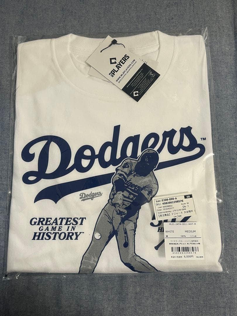 【2024受注生産品】「大谷翔平 50-50 6 for 6 Tシャツ」ホワイト