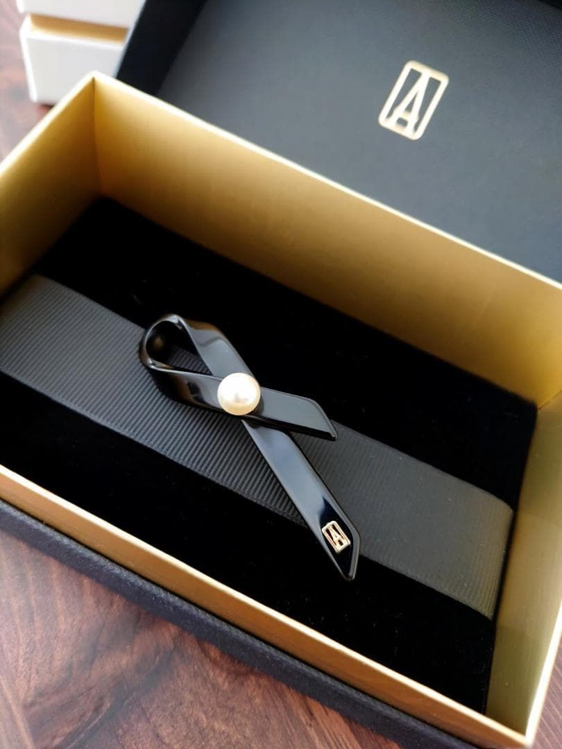 美品 アレクサンドルドゥパリ×マッキントッシュ 限定ブローチ パールリボン