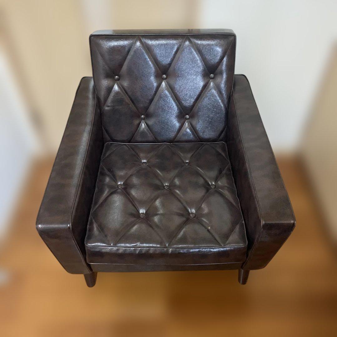 カリモク　ロビーチェア　 1人掛け　アームチェア 　ダークブラウン