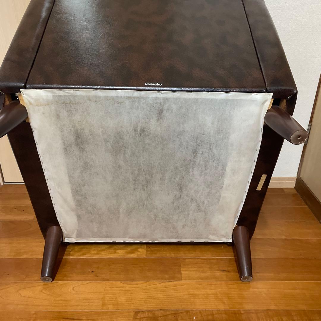 カリモク　ロビーチェア　 1人掛け　アームチェア 　ダークブラウン