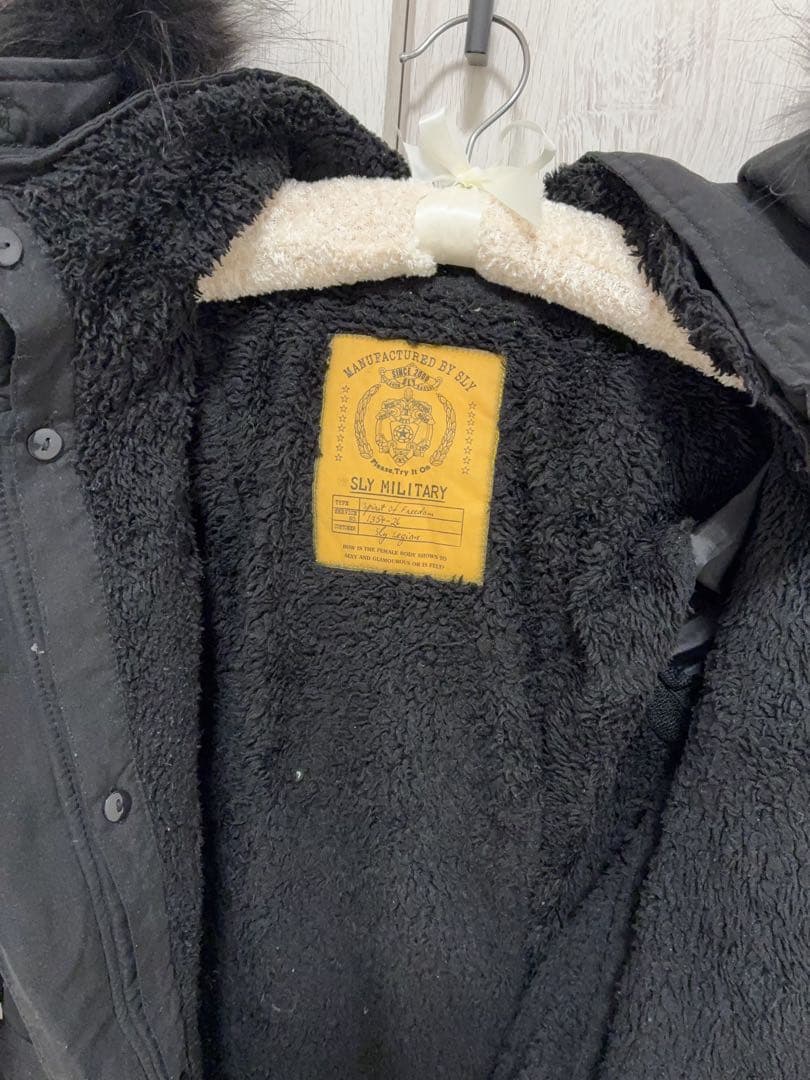 SLY N3B ロング モッズコート ミリタリージャケット　ブラック