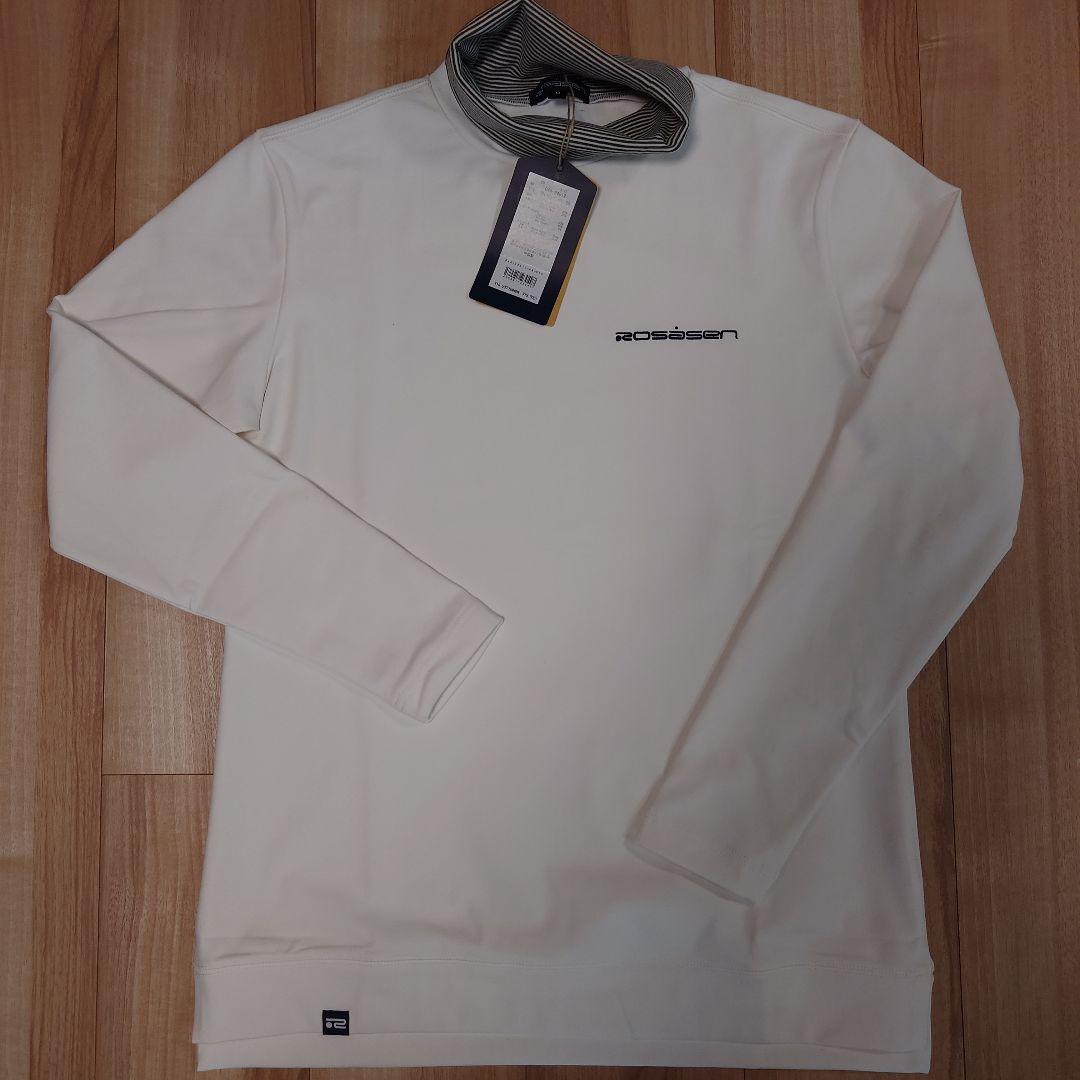 rosasen メンズ ストレッチ ハイネックプルオーバー M (48) 白