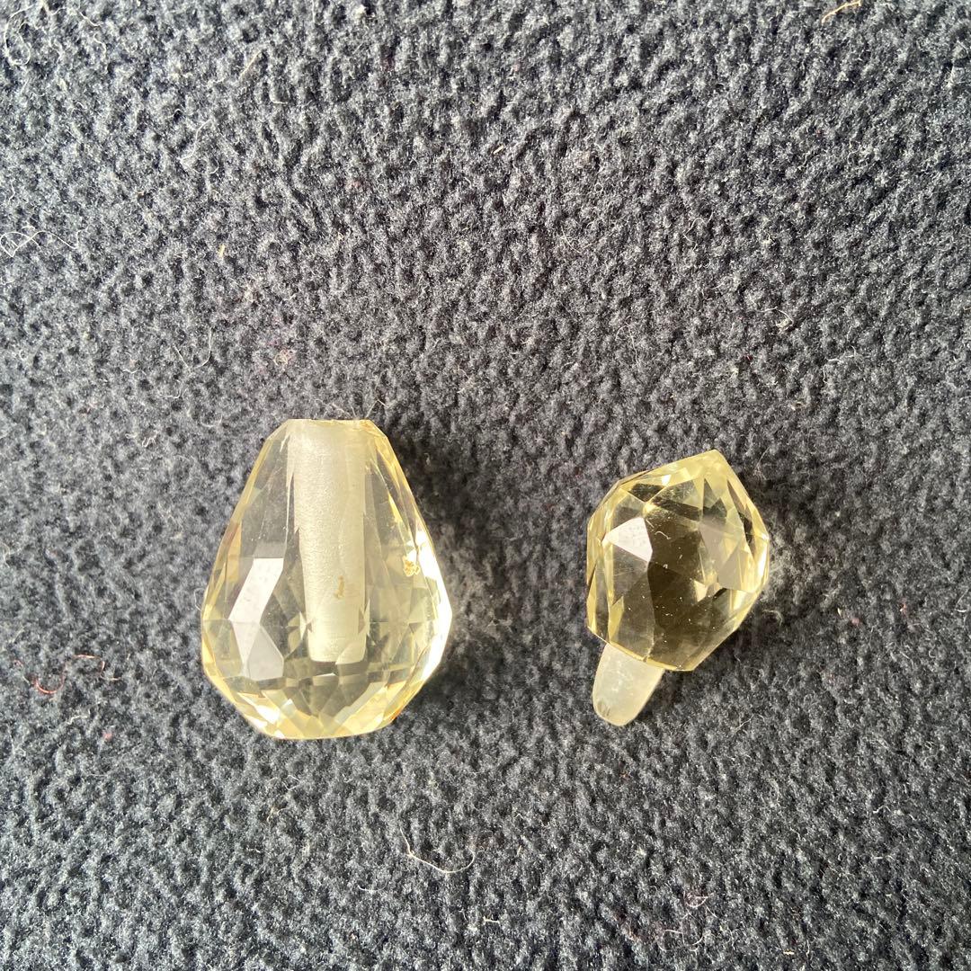 香水瓶 アンティーク 水晶黄