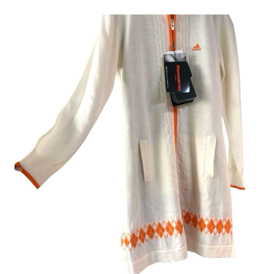 【新品タグ付き】アディダス（adidas）　ニットワンピース　ロングジャケット