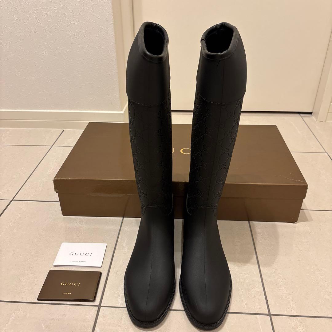 GUCCI ブラック 長靴・レインブーツ