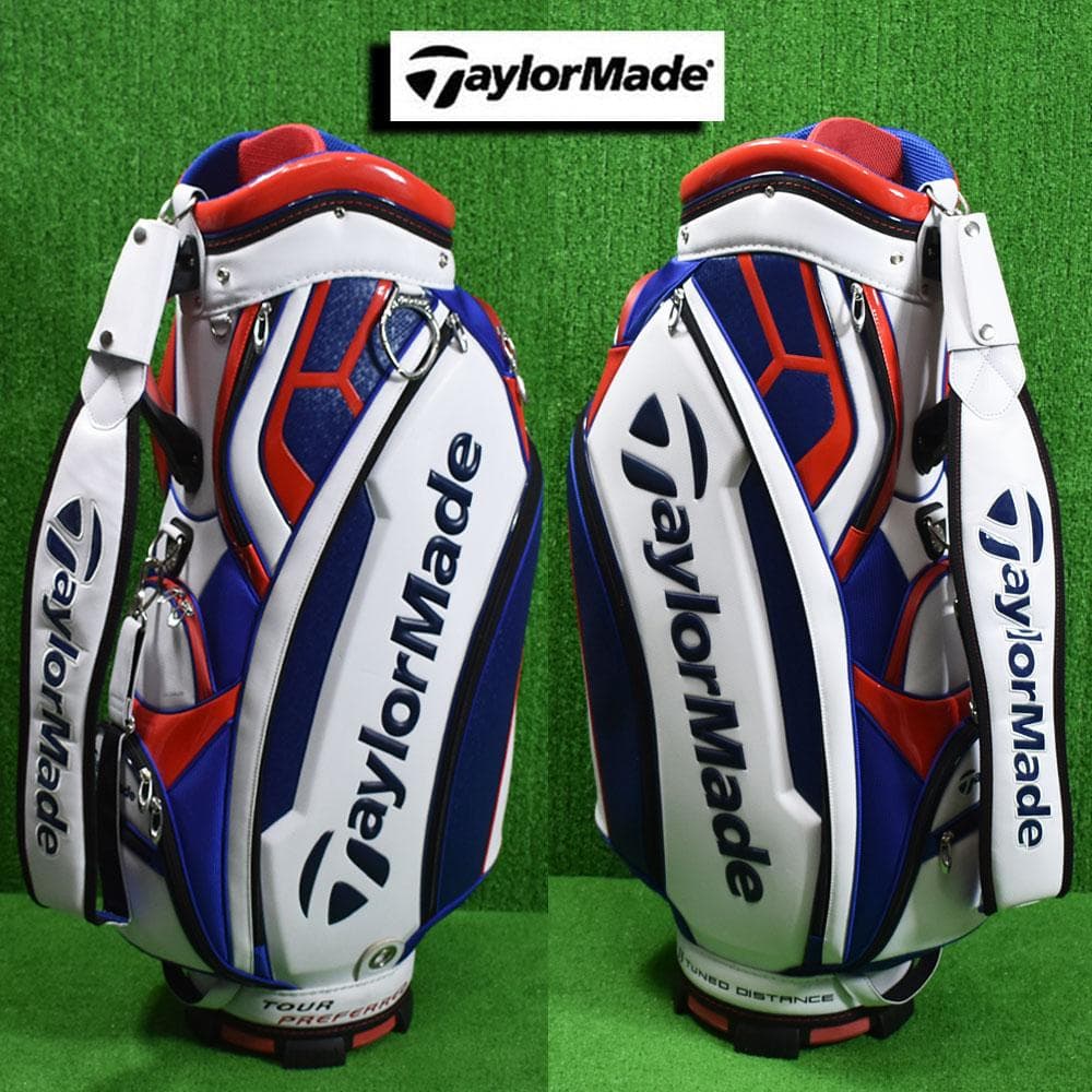 TaylorMade/テーラーメイド ゴルフ キャディバッグ【白/青/赤】美品！
