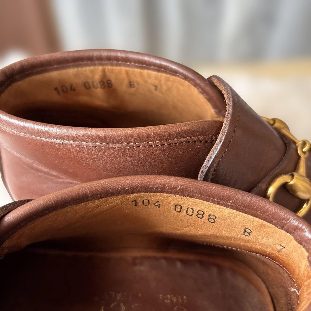 GUCCI グッチ ホースビット 厚底 ローファー ブラウン UK7 本革