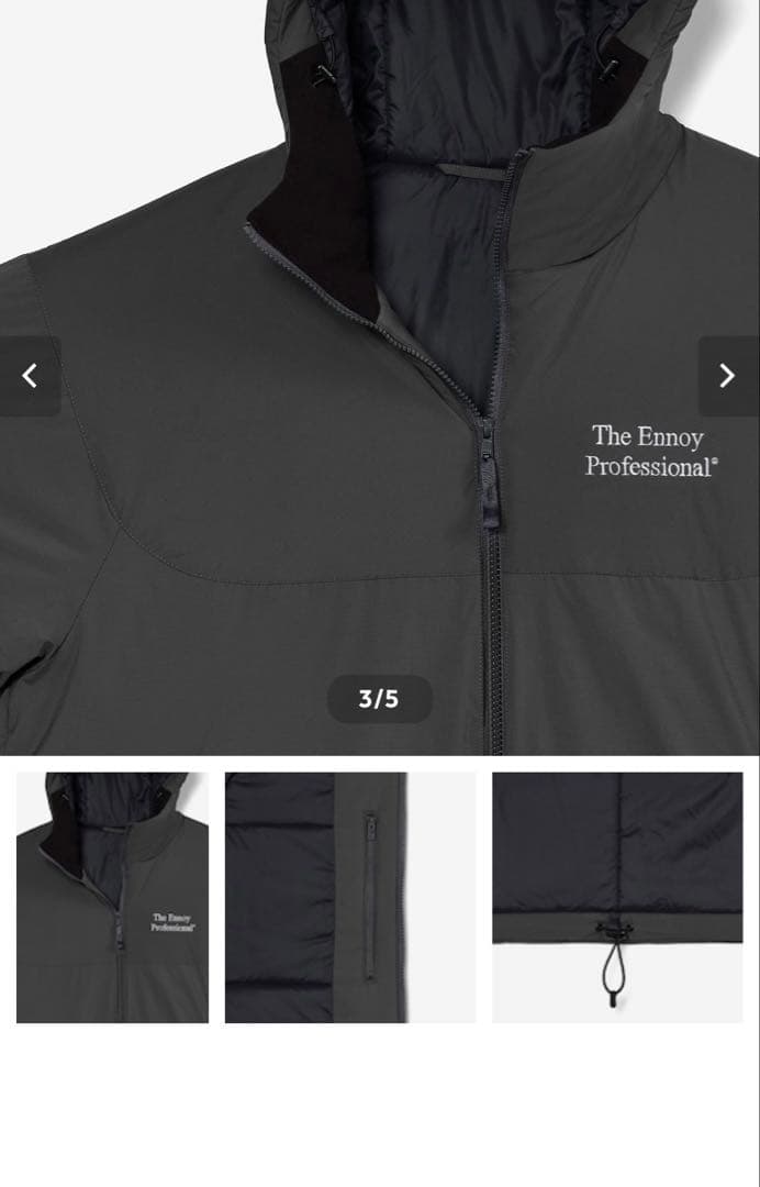 ENNOYとスタイリスト私物 PADDED NYLON HOODIE