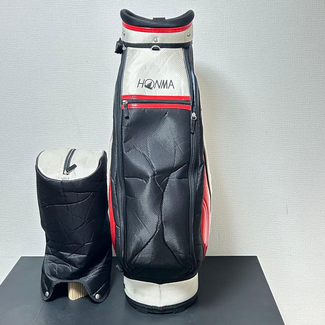 HONMA ホンマ ゴルフ キャディバッグ 5分割 ホワイト×ブラック×レッド