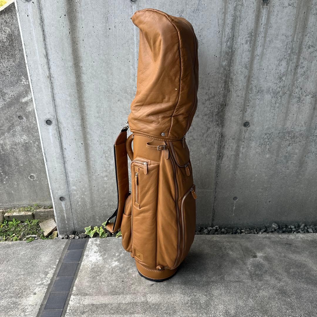 ONOFFブラウン レザー風 キャディバッグ　軽量