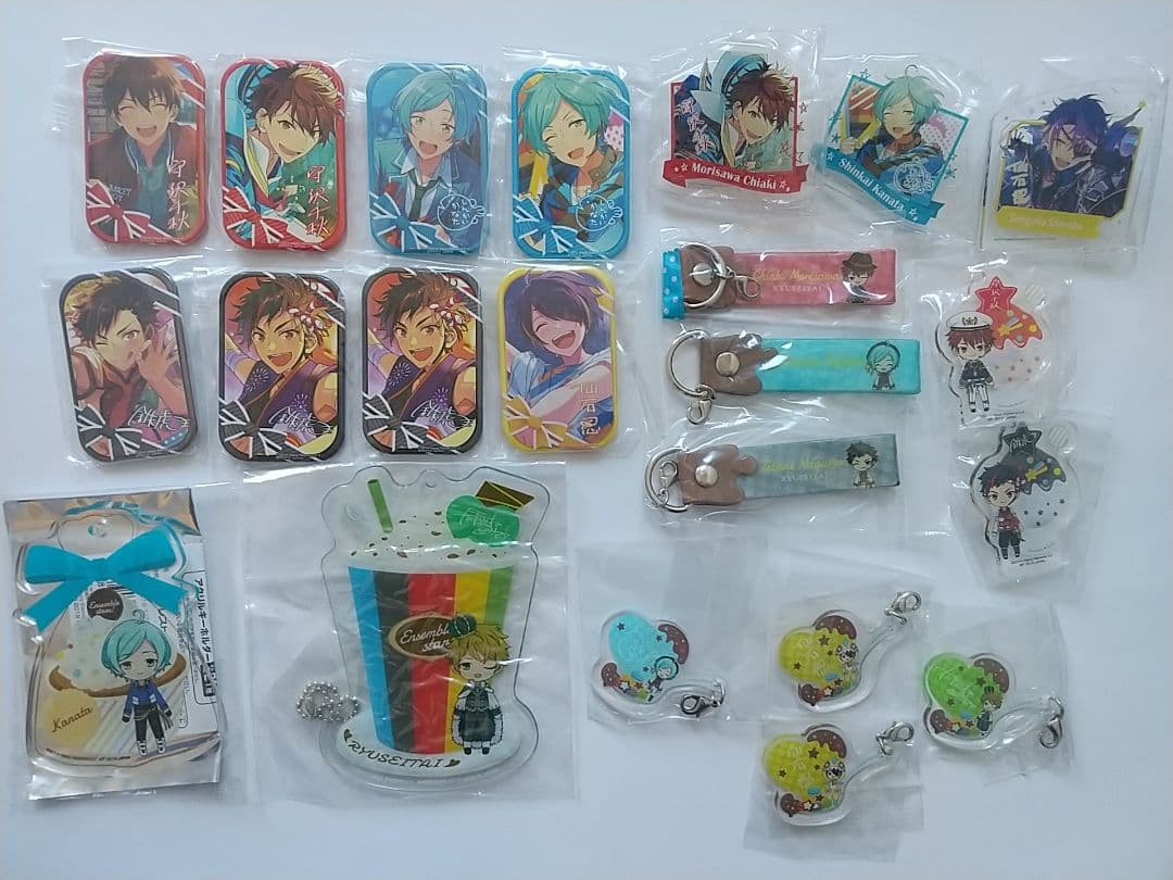 あんスタ 一番カフェ 流星隊 千秋 奏汰 鉄虎 忍 缶バッジ チャーム