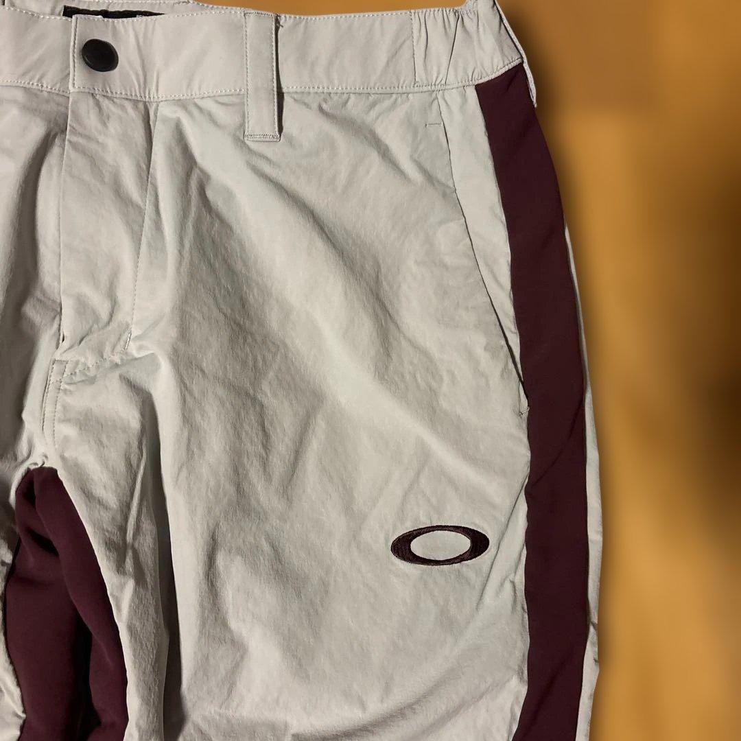 オークリー ゴルフパンツ ホワイト/バーガンディ