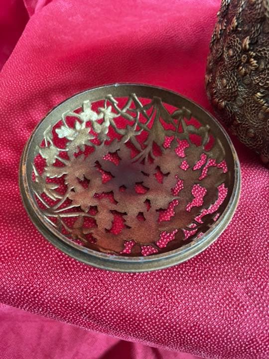 香爐 菊華 名匠 佐野宏采 高岡銅器 花彫刻 銅香炉 茶道具