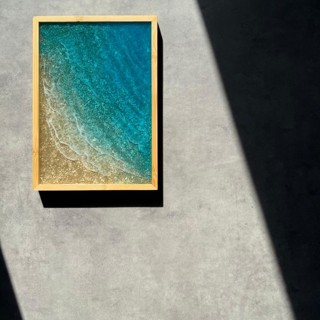 レジンアート　海アート　オーシャンアート　トレイ