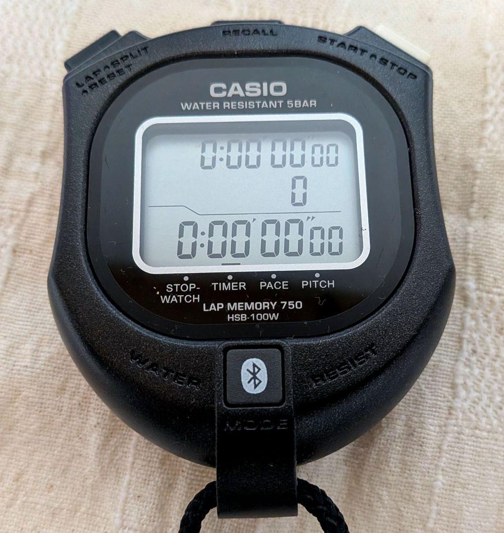 カシオ モバイルリンク機能搭載ストップウオッチ HSB-100W-1JH