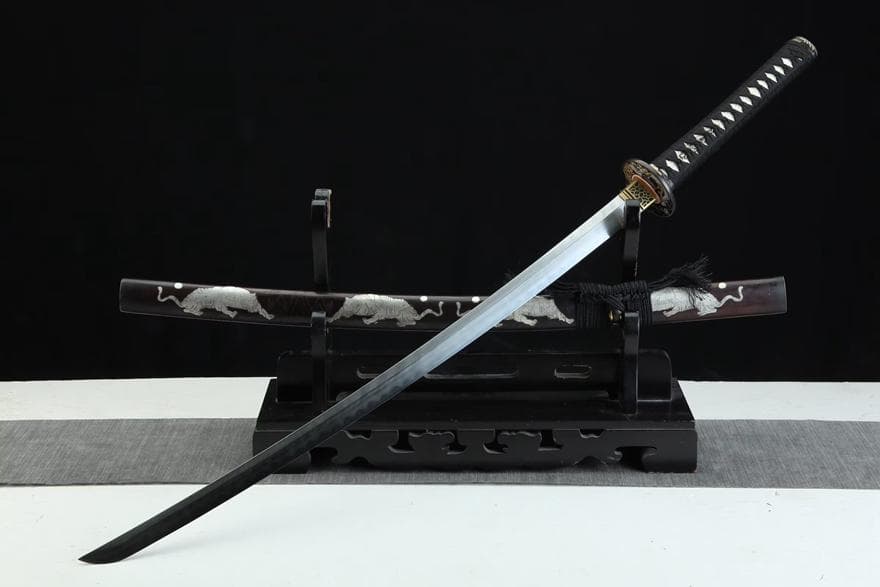 猛虎下山銅鞘金 日本刀 模造刀 居合刀 武士道 武蔵 鑑賞用 手鍛造打
