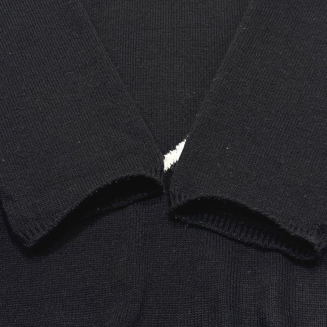 【美品/22AW /メンズL】ブラック　コムデギャルソン　ハート　セーター　黒