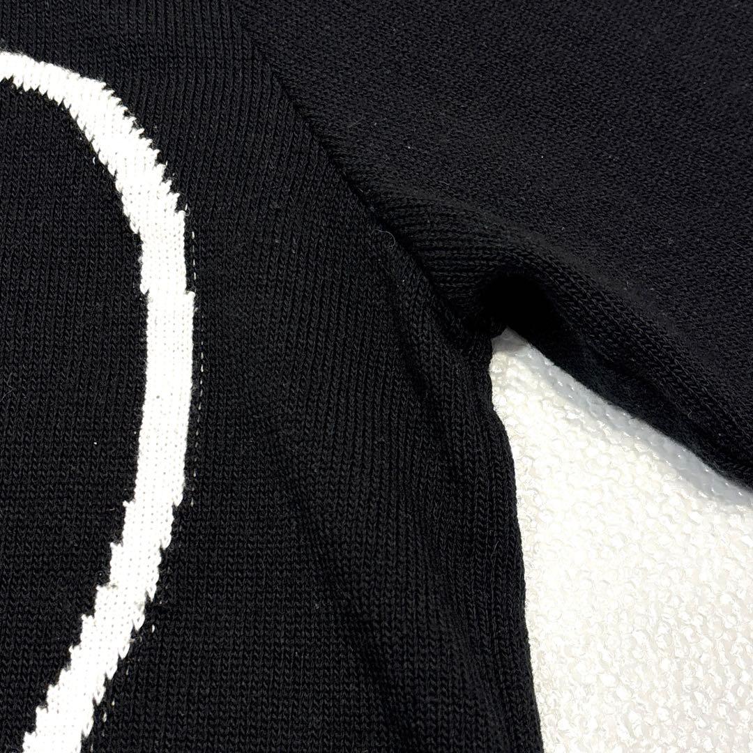 【美品/22AW /メンズL】ブラック　コムデギャルソン　ハート　セーター　黒