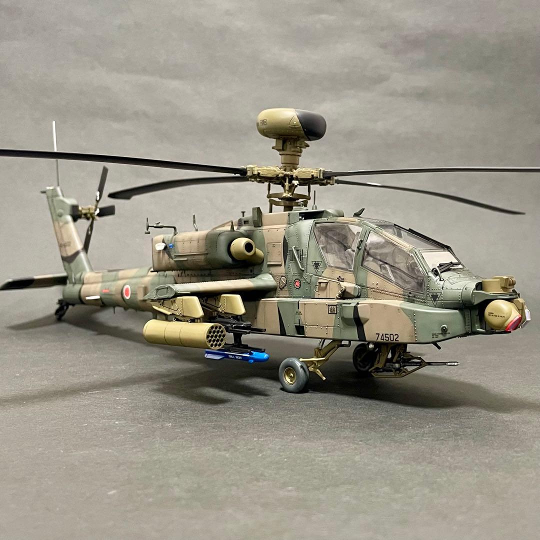 【完成品】 ハセガワ 1/48 AH-64D アパッチロングボウ 陸上自衛隊