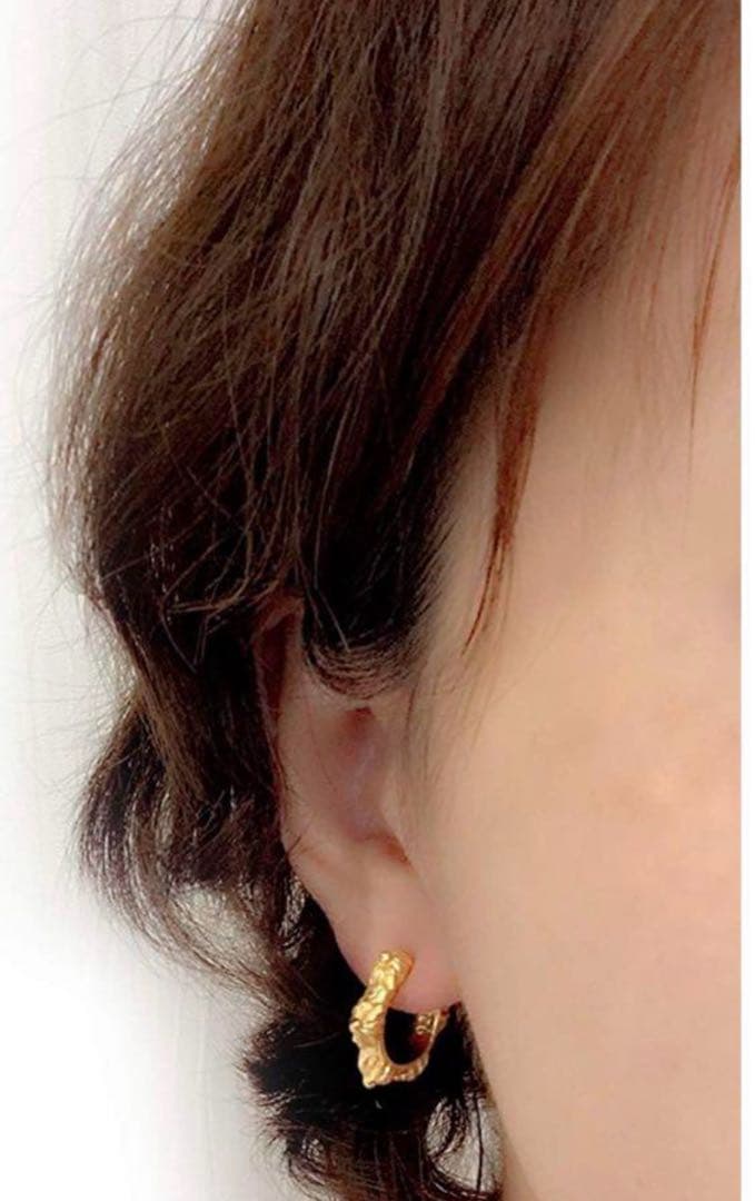 シルバー925x18kgp ゴールド ピアス メンズ レディース 金 フープ両耳