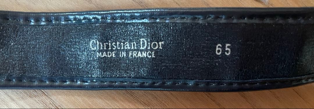 ディオール トロッター柄 ゴールドロゴバックル キャンバス×レザー ベルト