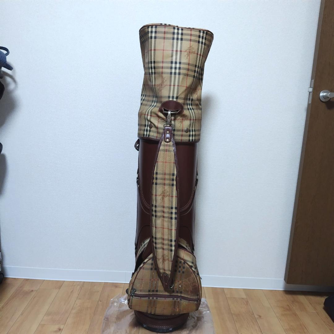 専用 バーバリーズ キャディバッグ ノバチェック PVC ゴルフバッグ