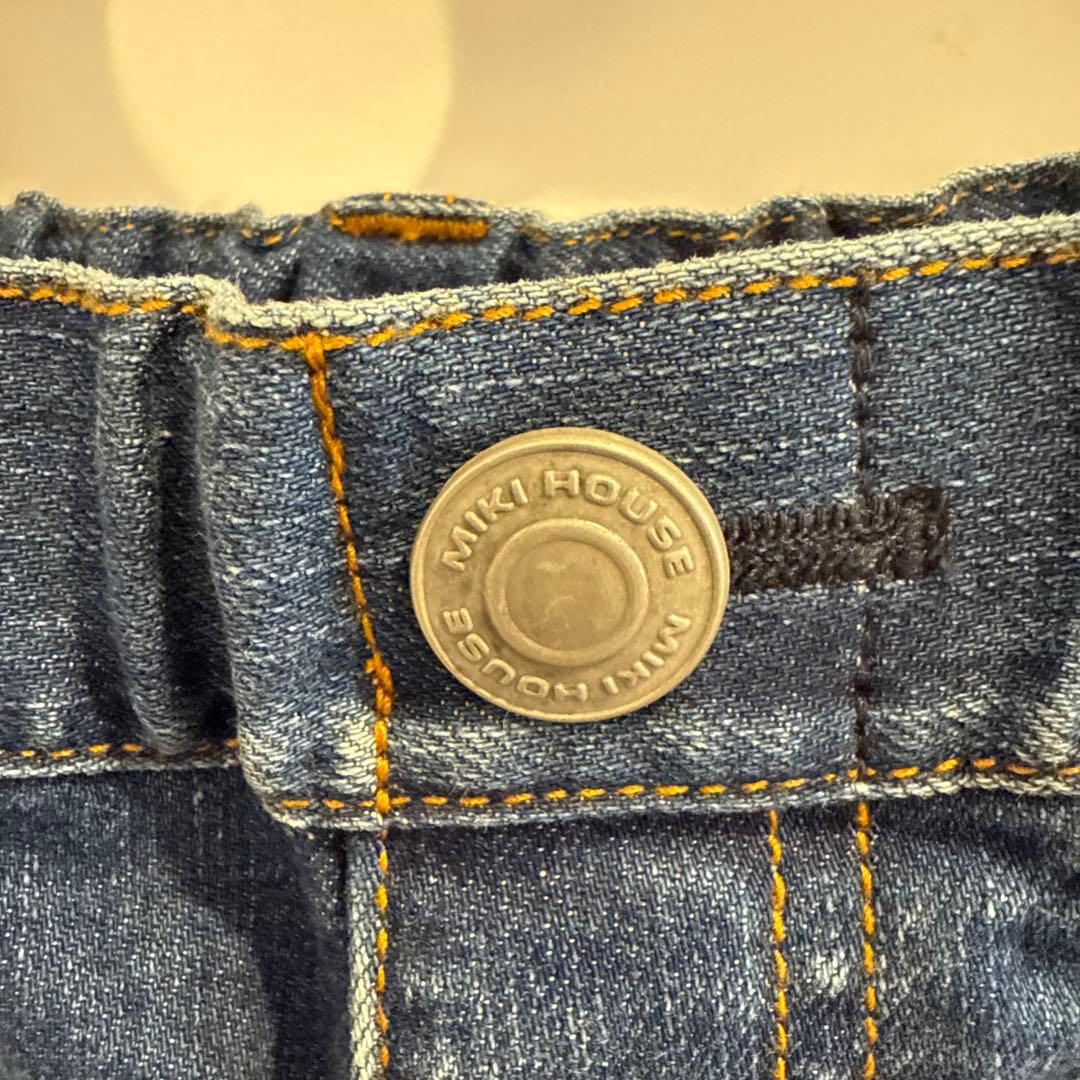 【美品】ミキハウスベア　デニムパンツ 長ズボン　ジーンズ　100