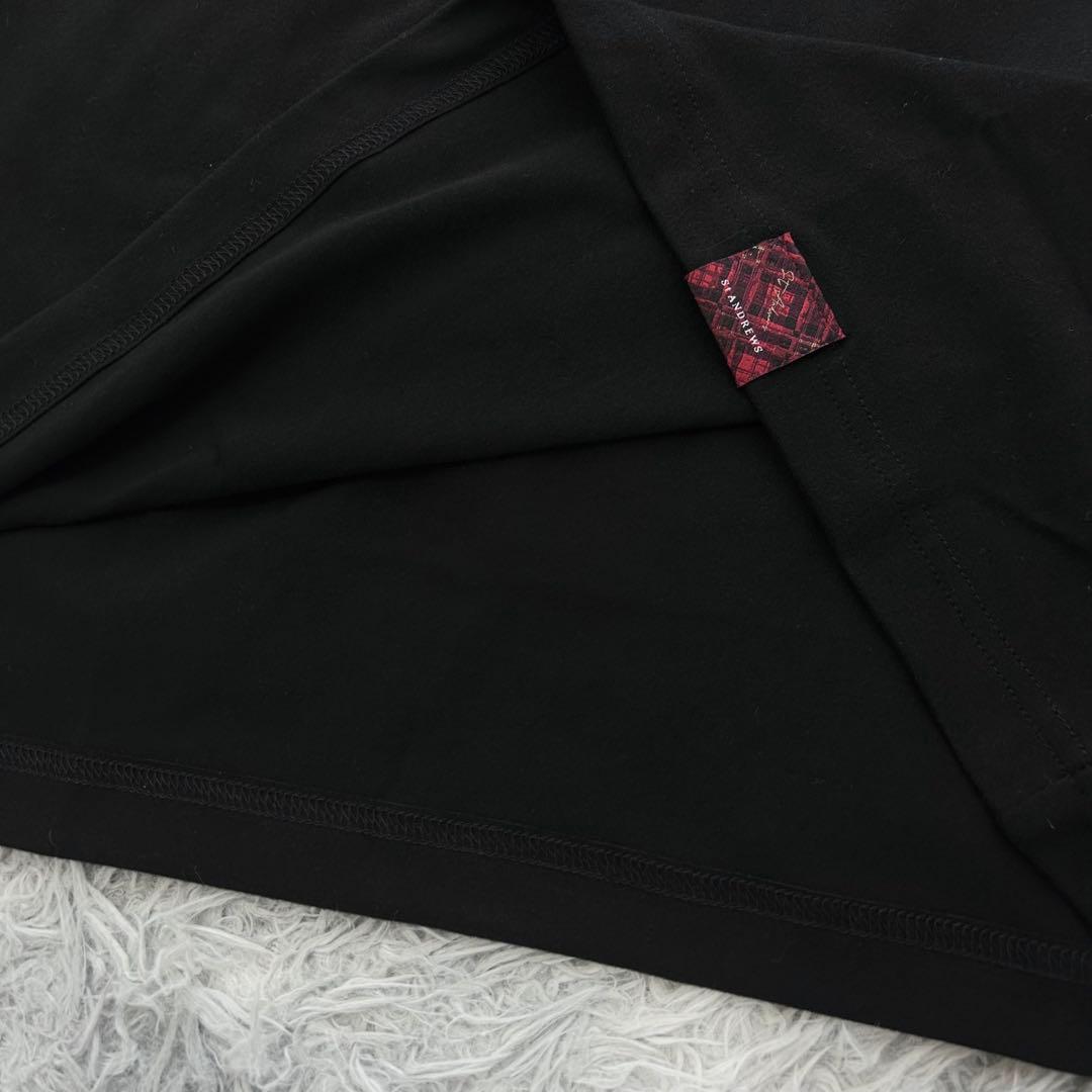 新品　セントアンドリュース　ハイネック　長袖カットソー　ブラック　Lサイズ