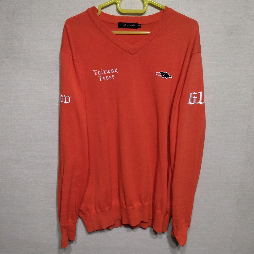 rough＆ swell オレンジ Vネック セーター M