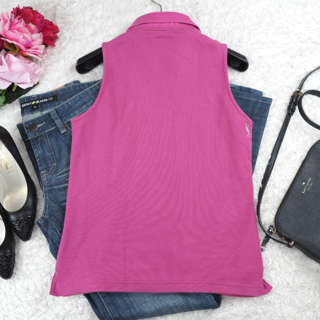 G2202*マークアンドロナ☆ノースリーブ☆ゴルフウェア☆トップス☆ピンク☆S