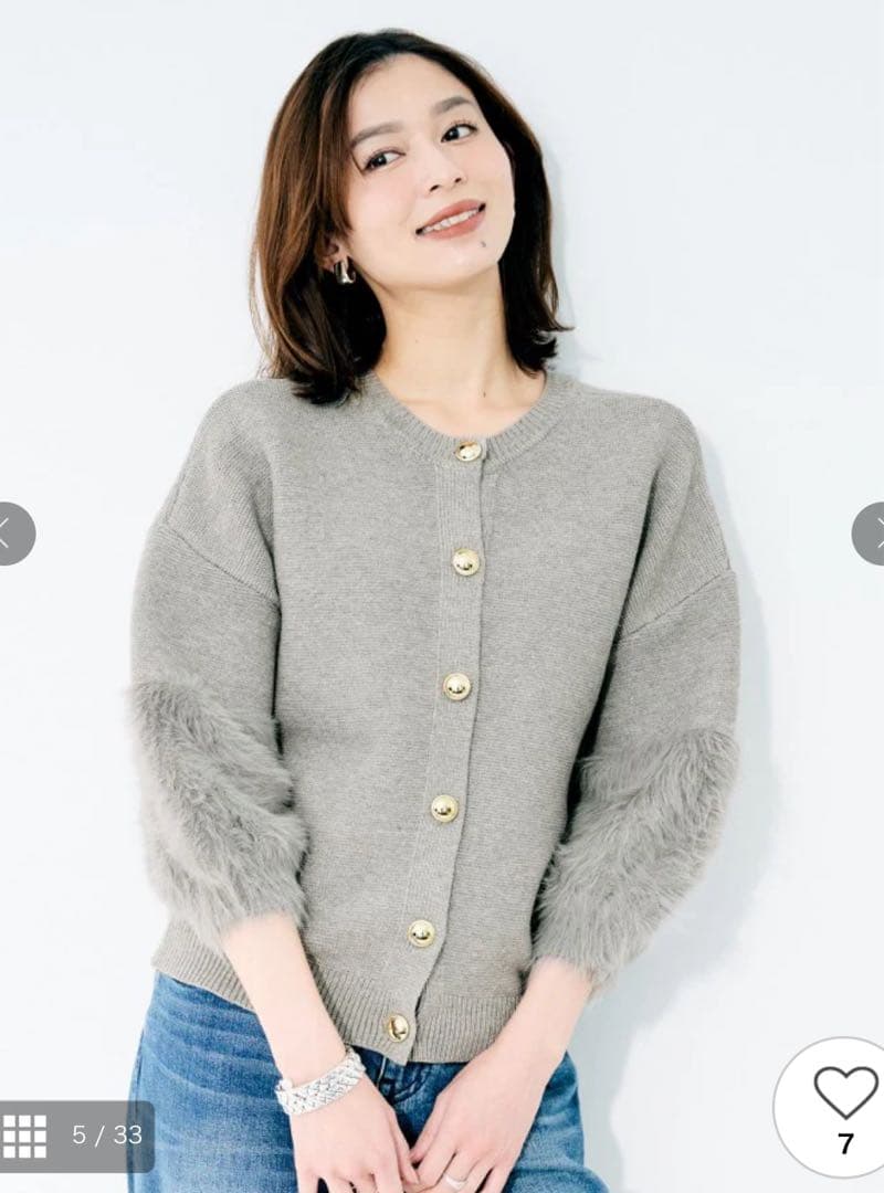 新品　TORRAZZO DONNA ファースリーブ2wayプルオーバー　ブラック