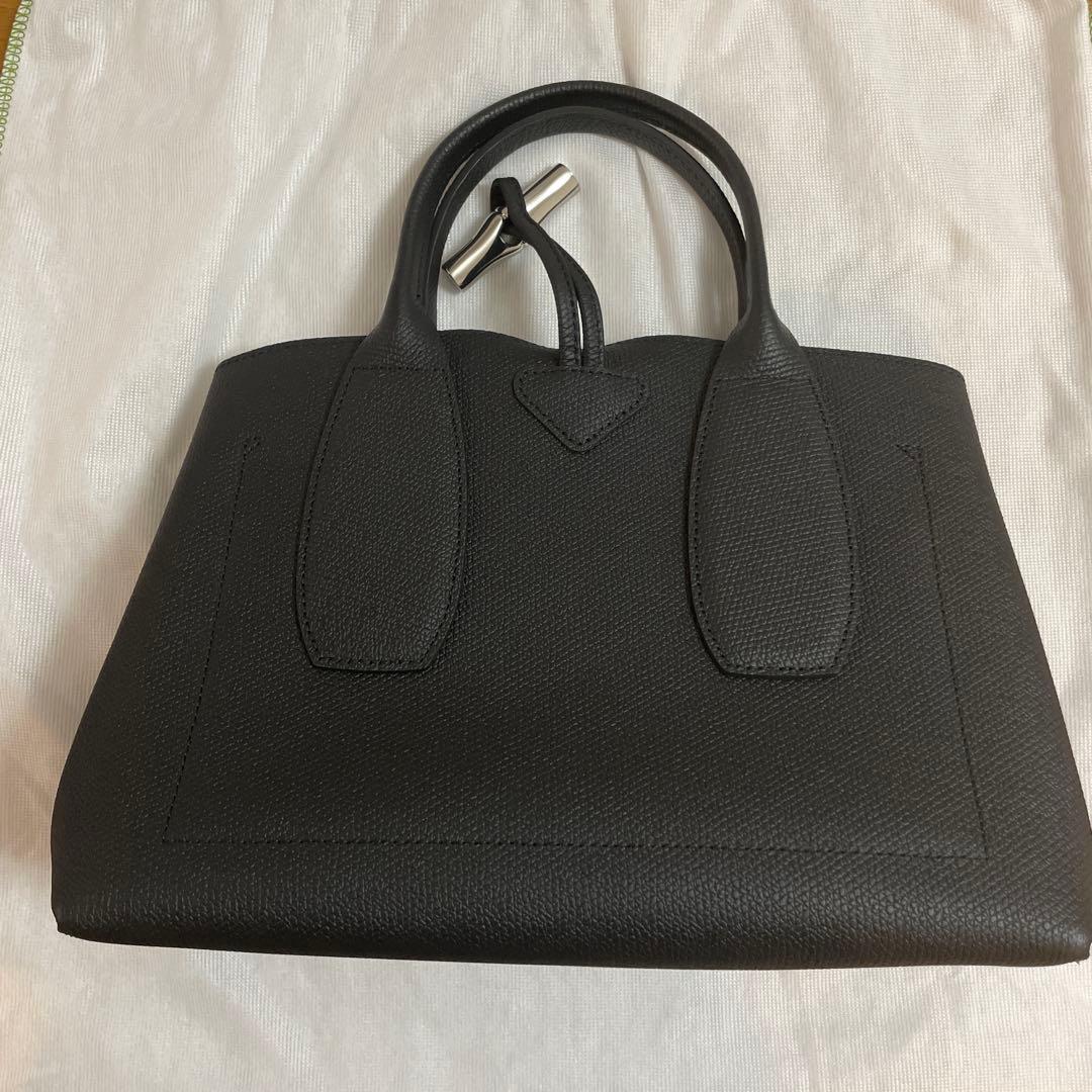 【週末限定価格】ロンシャン　ロゾ　ブラック　レザー　ショルダーストラップ付