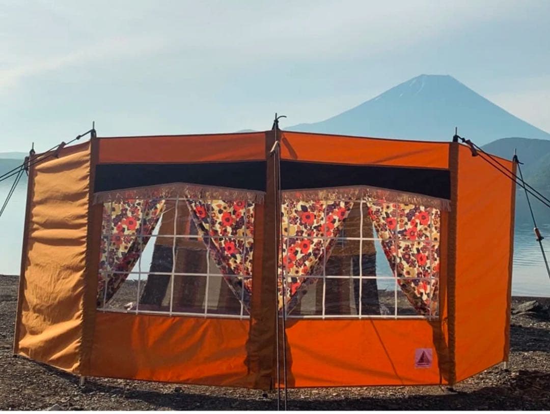 パジャマムーン　ぢんまく　窓カーテン付き陣幕