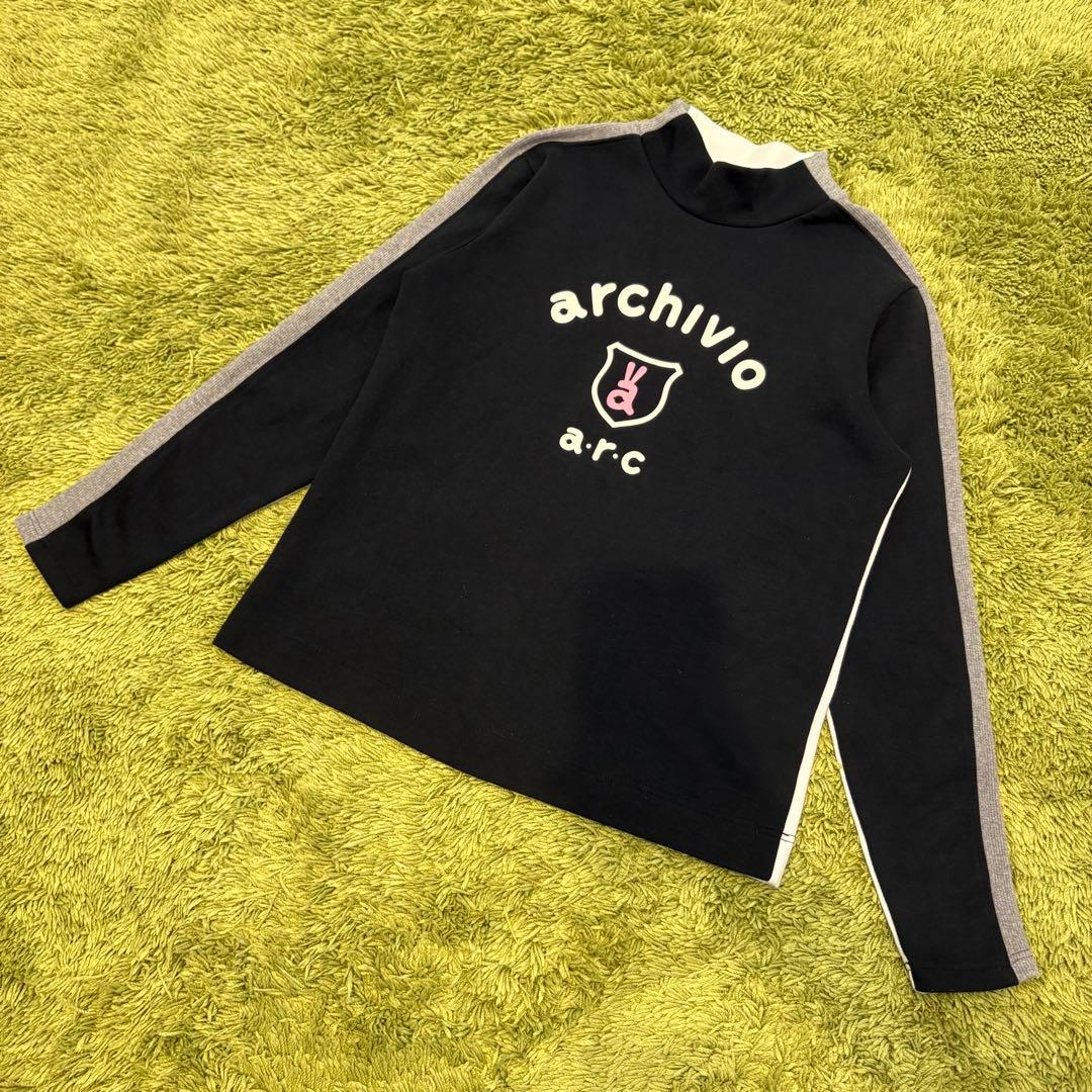 アルチビオ archivio 長袖モックネック トレーナー ブラック 40（L）