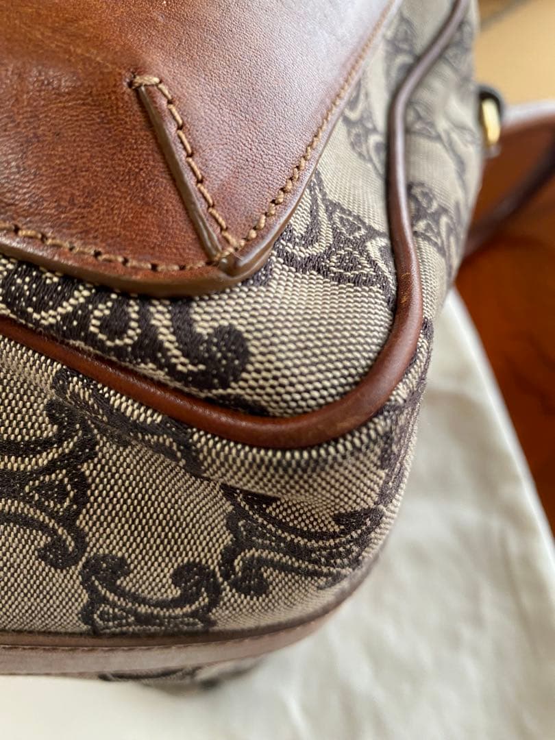 CÉLINE マカダム柄 ボストンバッグ