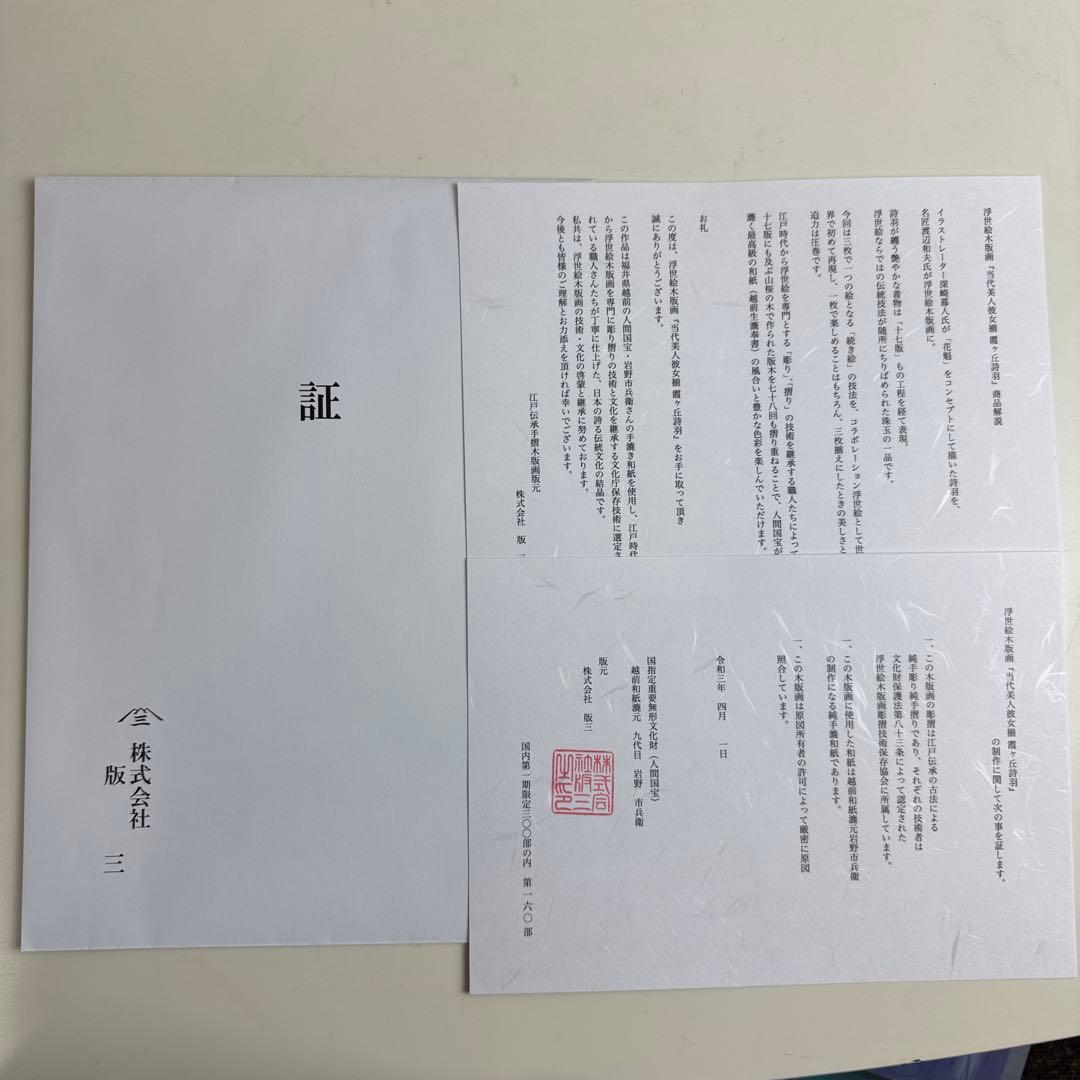 浮世絵木版画 冴えない彼女の育てかた 浮世絵木版画 当代美人彼女揃 霞ヶ丘詩羽