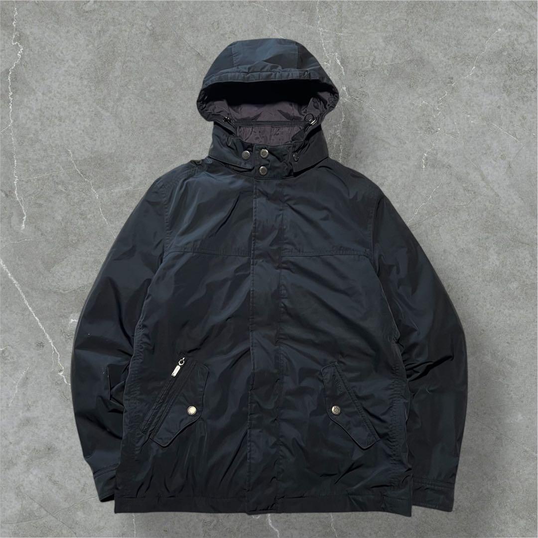 たろう Barbour 防水シェル中綿ジャケット黒クラシックタータン