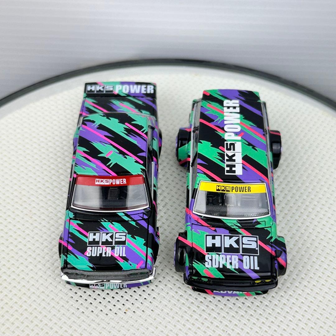 街道ハウス　MiniGT　ダットサン 510　ワゴン　 V1 HKS 2台セット