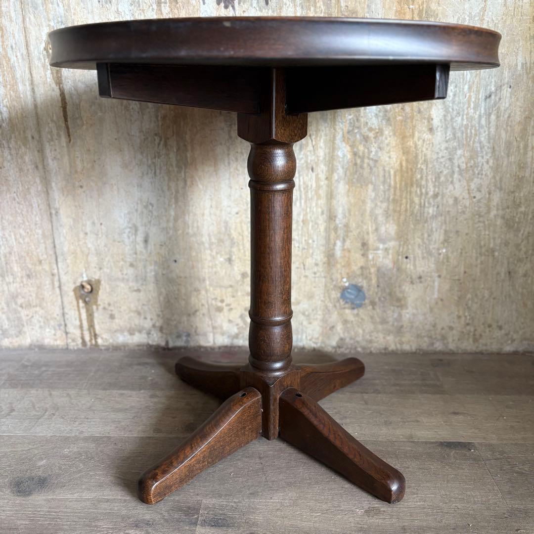 オーク材　ラウンドコーヒーテーブル