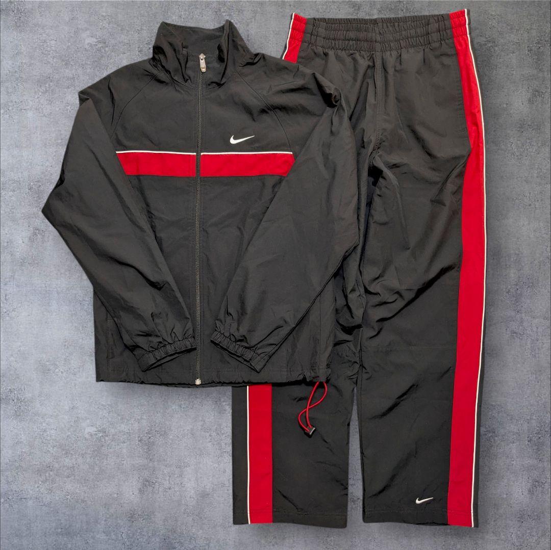 ００s Nike ナイロン セットアップ ブラック ドローコード ｙ２ｋ 短丈