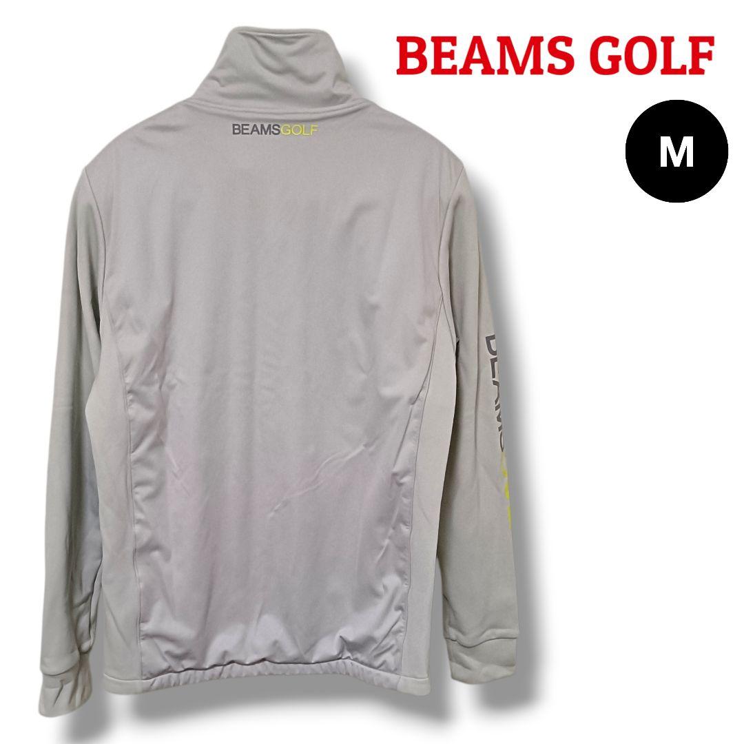 【彩りイエロー】ビームスゴルフ フルジップブルゾン M グレー メンズ ゴルフ