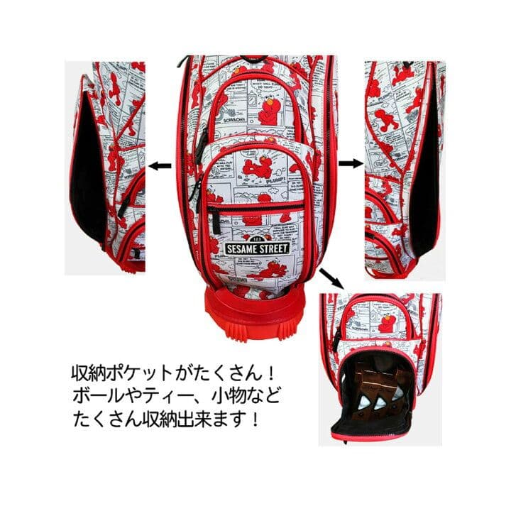 SESAME STREET スタンドバッグ エルモ 赤
