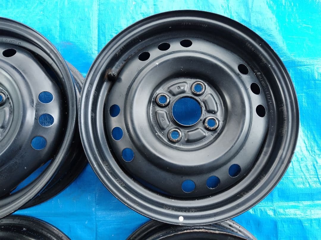 155/65R14【2/2】ダンロップ・スタッドレス、鉄ホイール付、2本分割