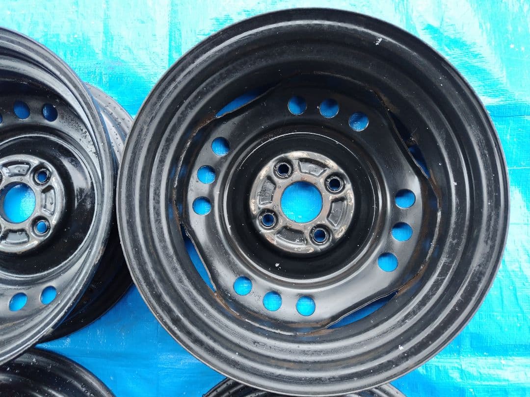 155/65R14【2/2】ダンロップ・スタッドレス、鉄ホイール付、2本分割