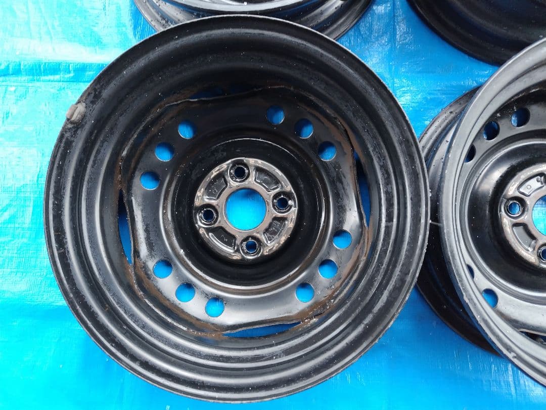 155/65R14【2/2】ダンロップ・スタッドレス、鉄ホイール付、2本分割